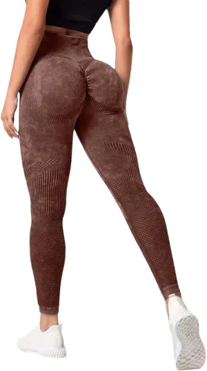 Tie Dye Workout Leggings for Women High Waist Tummy Control Lifting Yoga Pants for Athletic Running Hiking