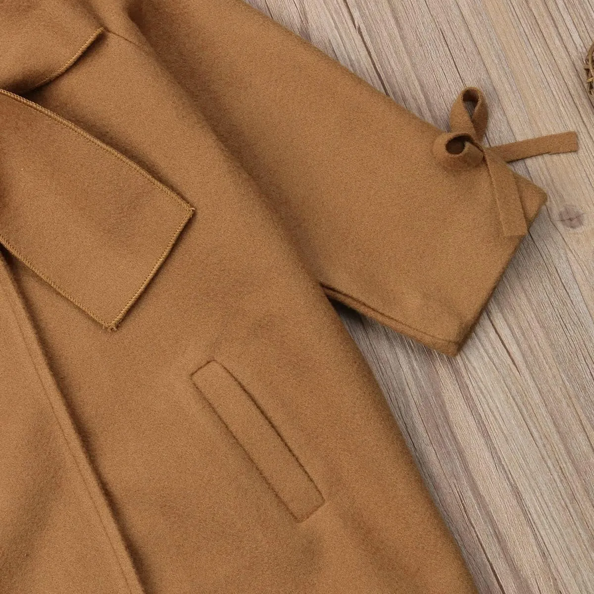 Toddler Girls Trench Coat Long Winter Jacket Kids Girls' Dress Coat Wool Blend Long Peacoat Faux Fur Jacket Outerwear