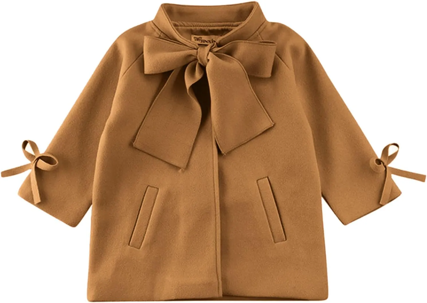 Toddler Girls Trench Coat Long Winter Jacket Kids Girls' Dress Coat Wool Blend Long Peacoat Faux Fur Jacket Outerwear