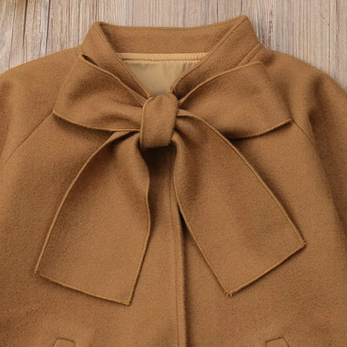 Toddler Girls Trench Coat Long Winter Jacket Kids Girls' Dress Coat Wool Blend Long Peacoat Faux Fur Jacket Outerwear