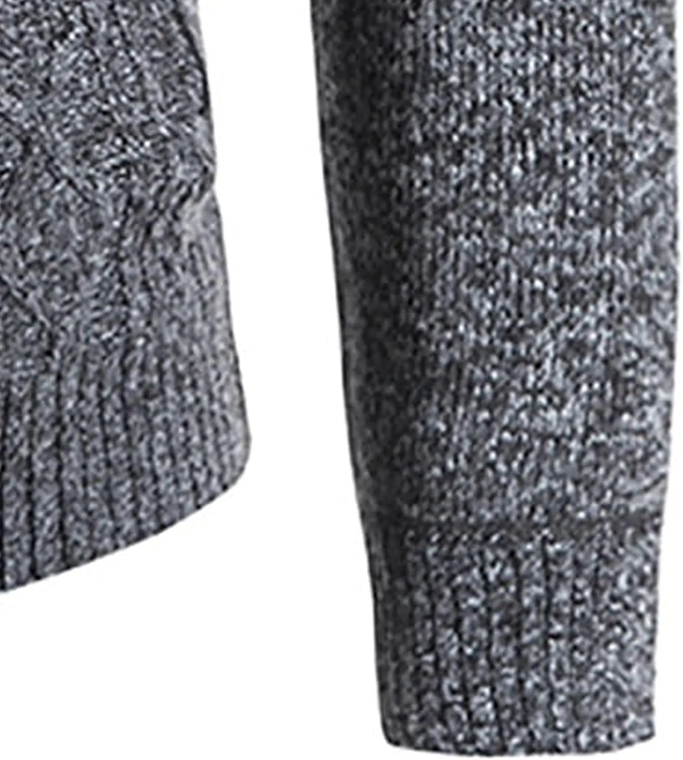 tuduoms Mens Thermal Chunky Knit Sweater Coat Full Zip Fleece Lined Cardigan Jacket Winter Long Sleeve Knitwear Sweatershirt