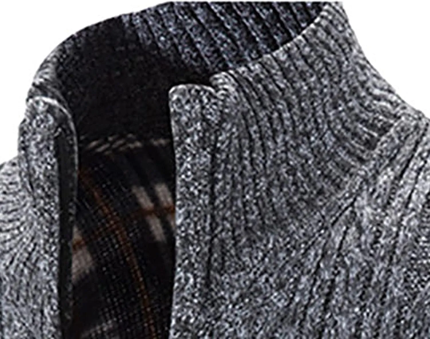tuduoms Mens Thermal Chunky Knit Sweater Coat Full Zip Fleece Lined Cardigan Jacket Winter Long Sleeve Knitwear Sweatershirt