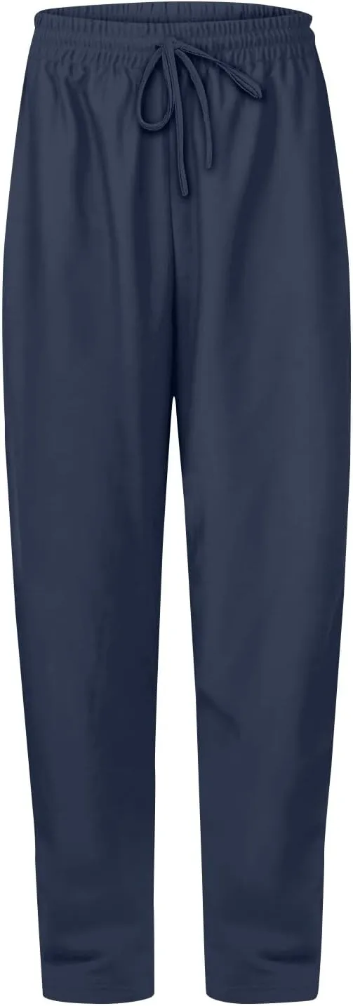 Wide Leg Sweat Pants for Womens Joggers with Pockets Comfy Fleece Sweatpants Elastic Waist Workout Lounge Pants