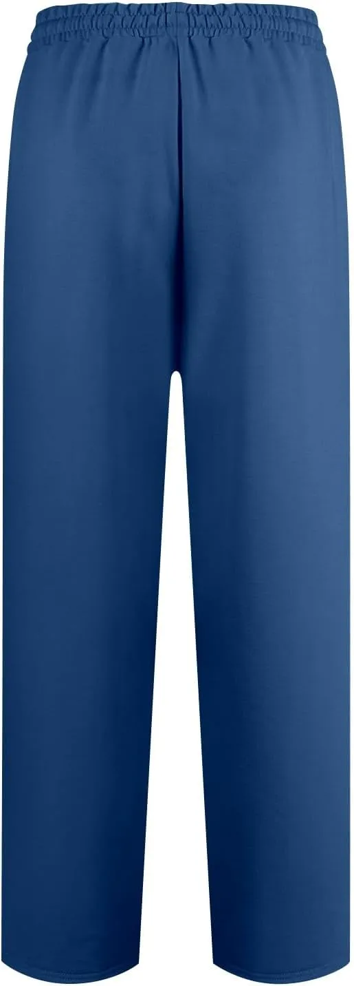 Wide Leg Sweatpants for Women Baggy Interior Drawstring Track Pants High Waisted Athletic Joggers with Pockets