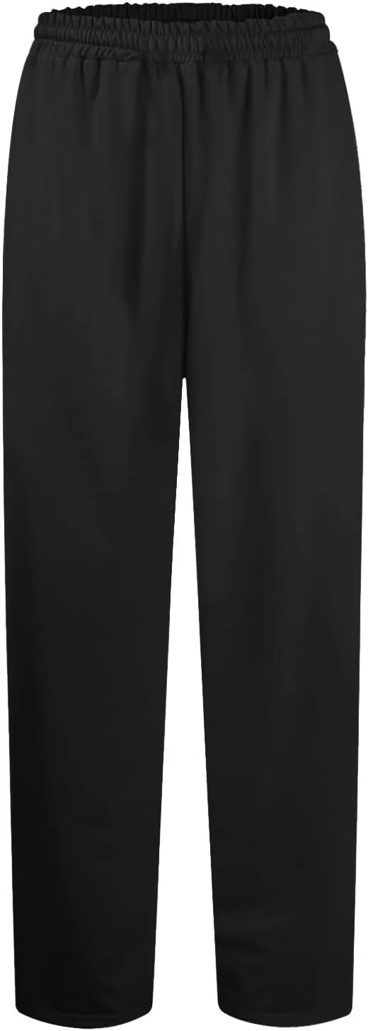Wide Leg Sweatpants for Women Baggy Interior Drawstring Track Pants High Waisted Athletic Joggers with Pockets