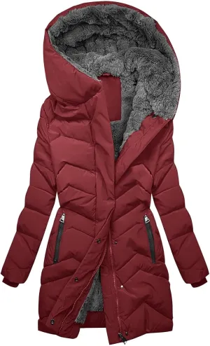 Winter Puffer Thicken Jackets for Women Waterproof Warm Maxi Coats down Jackets Faux Fur Parka with Hood down Coats