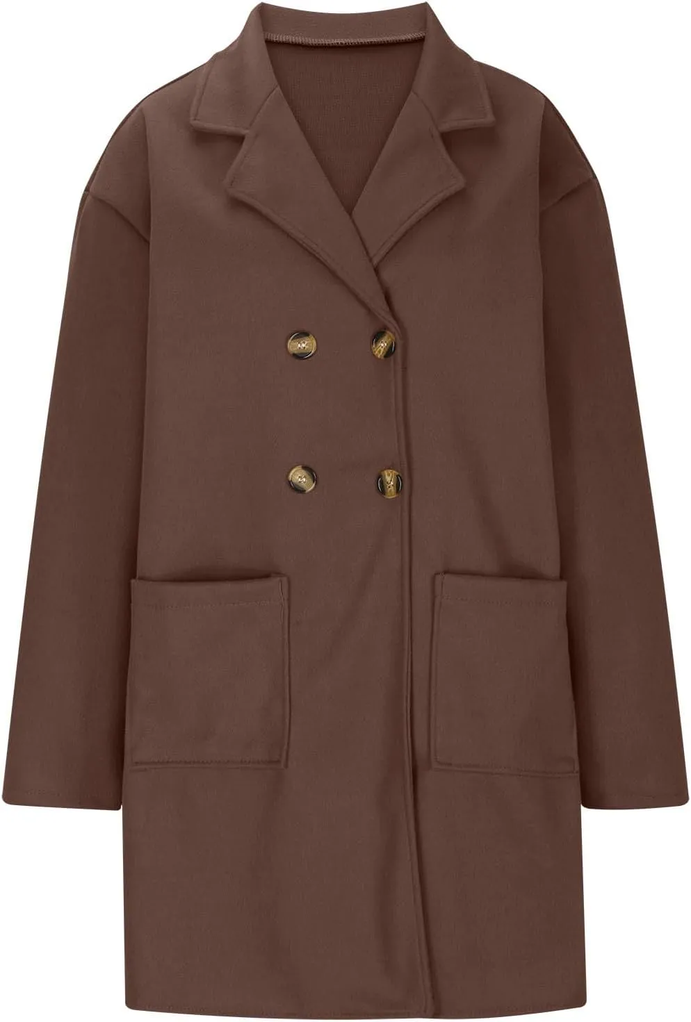 Winter Trench Coats for Women Wool Blend Peacoat Long Jackets Double Breasted Overcoats Lightweight Cardigans