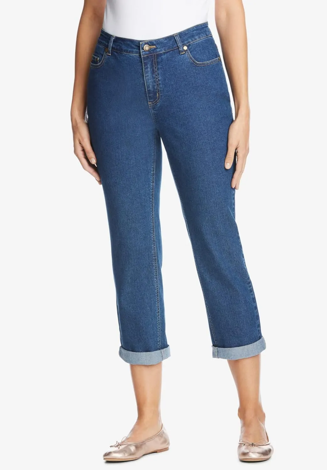 Woman Within Women's Plus Size Girlfriend Stretch Denim Jean