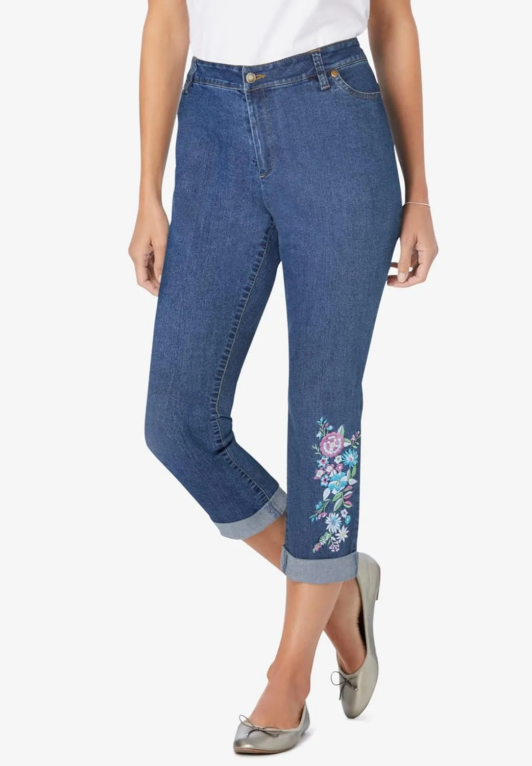 Woman Within Women's Plus Size Girlfriend Stretch Denim Jean
