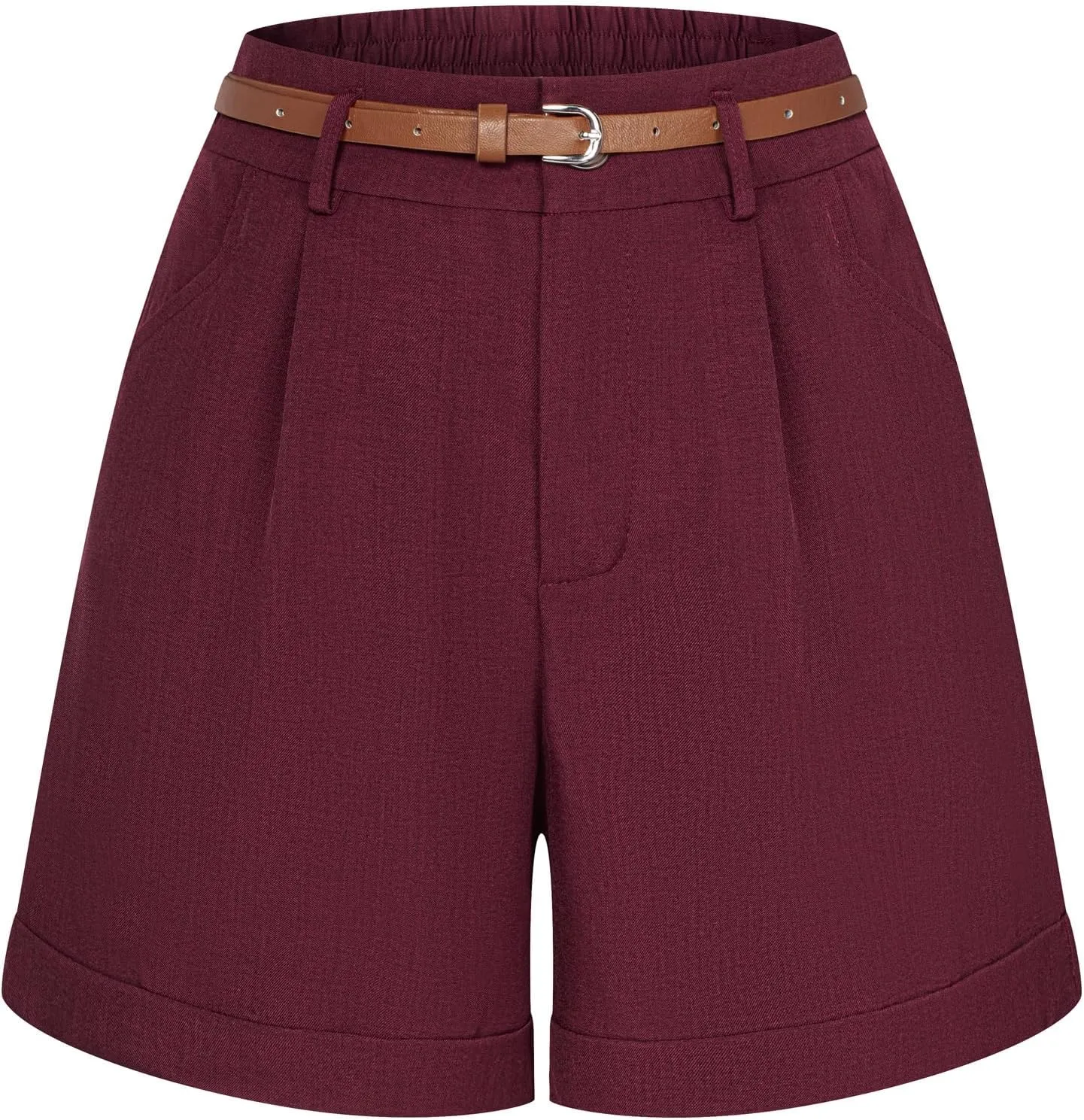Women High Waisted Wide Leg Shorts Bermuda Shorts Paperbag Shorts