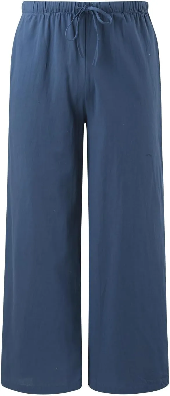 Women Linen Palazzo Pants Winter Satin Sports Jeans with Pockets Fleece Lined Water Resistant