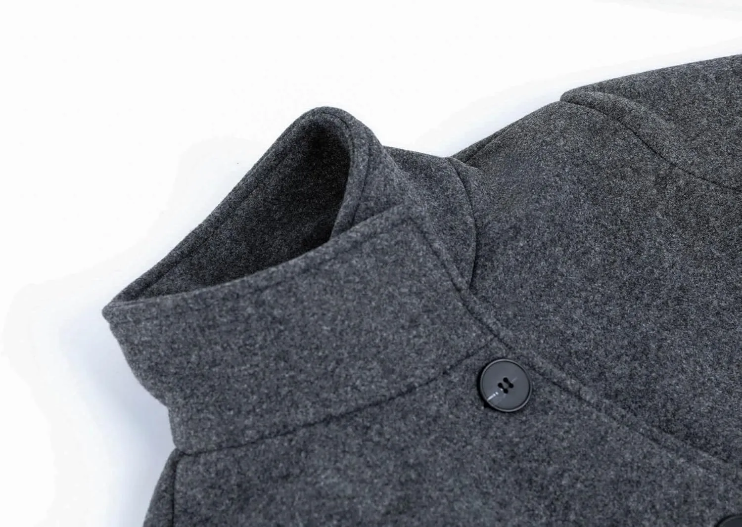 Women Winter Long Pea Coat Wool Blend Stand Collar Coat Single Breast Thicken Blazer Jacket Casaul Jacket