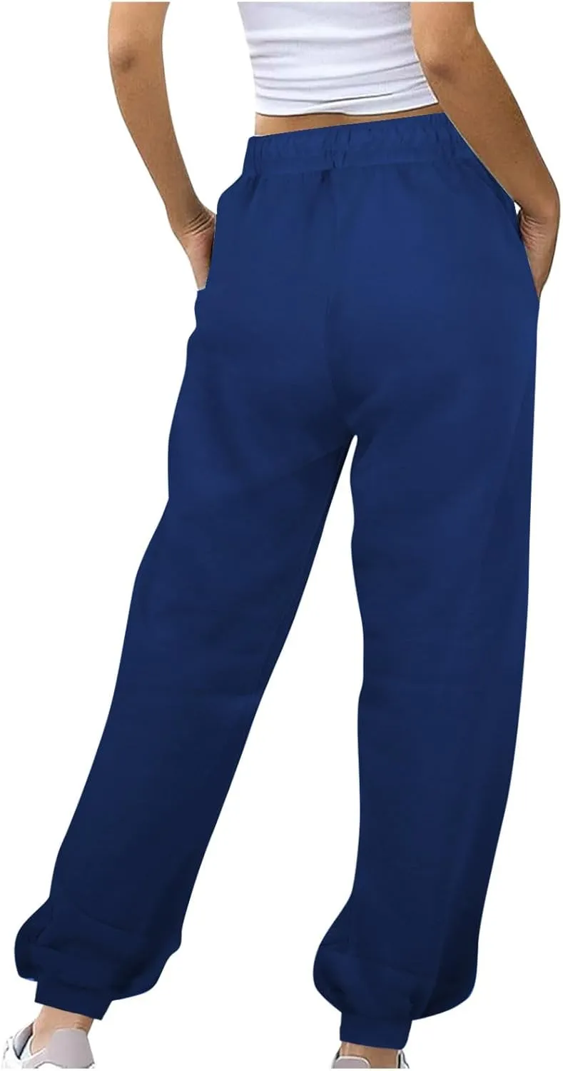Women's Baggy Cinch Bottom Joggers High Waisted Running Sweatpants Lounge Sweat Track Loose Jogging Trouser Y2K Pants