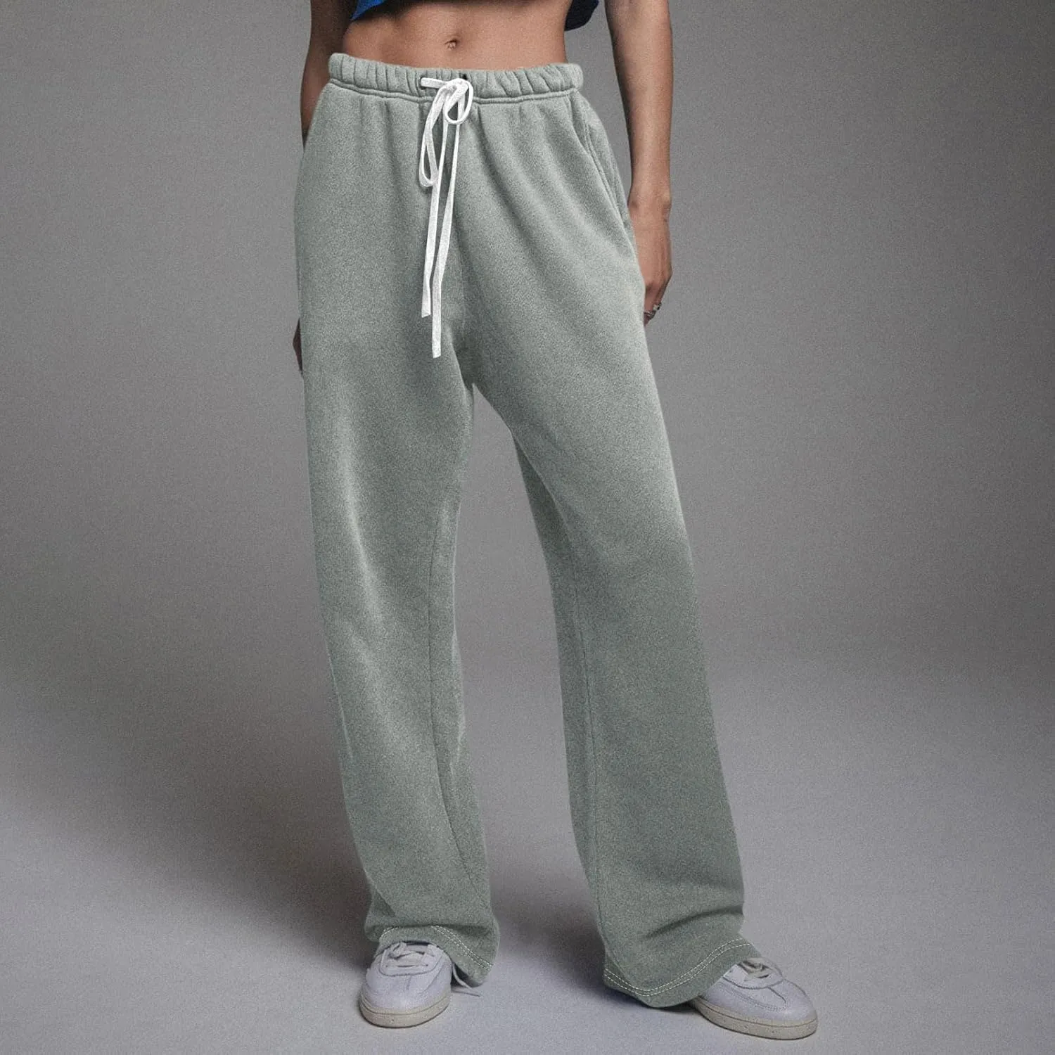 Womens Cargo Sweatpants Oversized Fleece Joggers Fall Fashion Outfits Y2k Clothes 2025 Workout Joggers Pants Pockets
