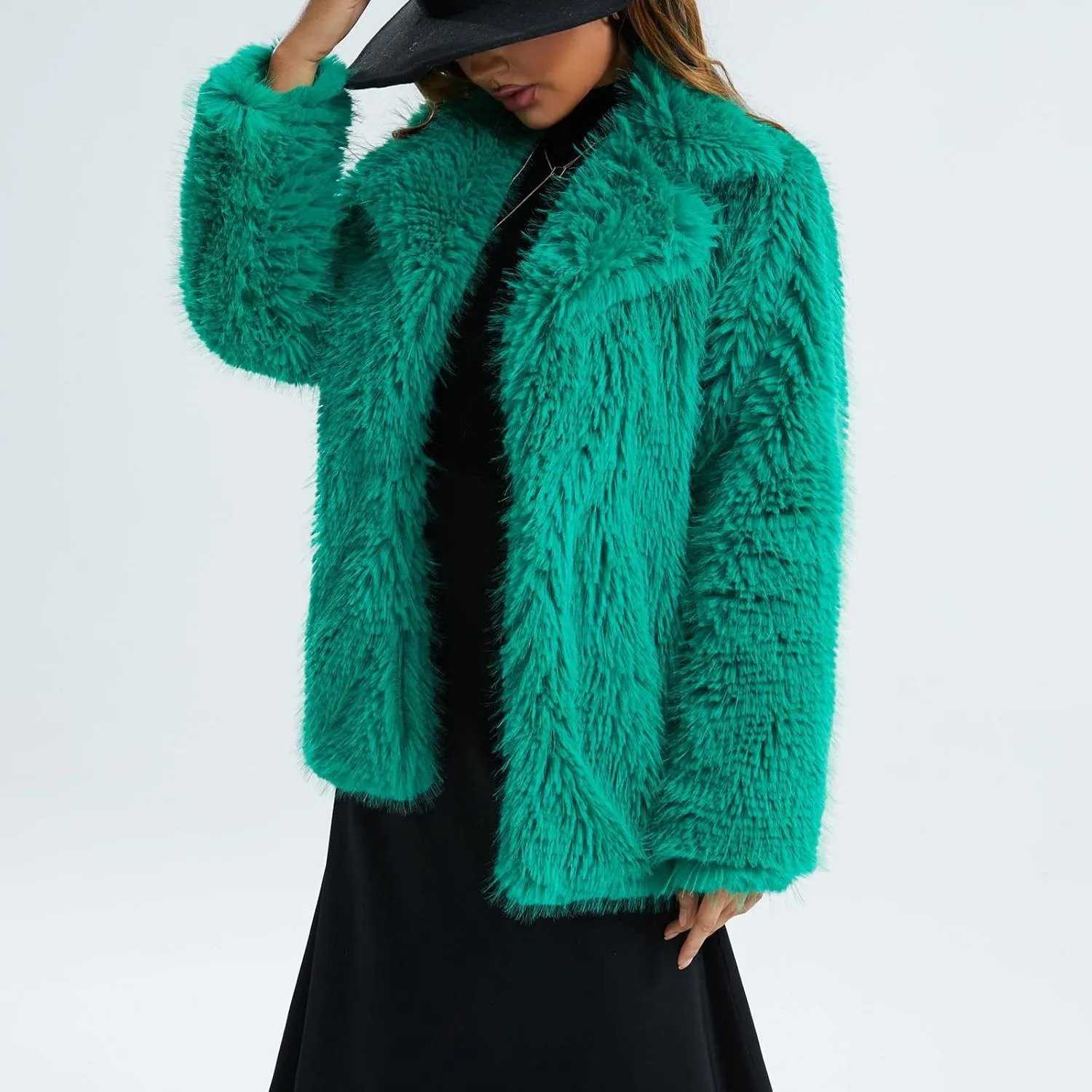 Women's Coats Autumn And Winter Plush Long Sleeve Warm Cardigan Coat, S-2XL