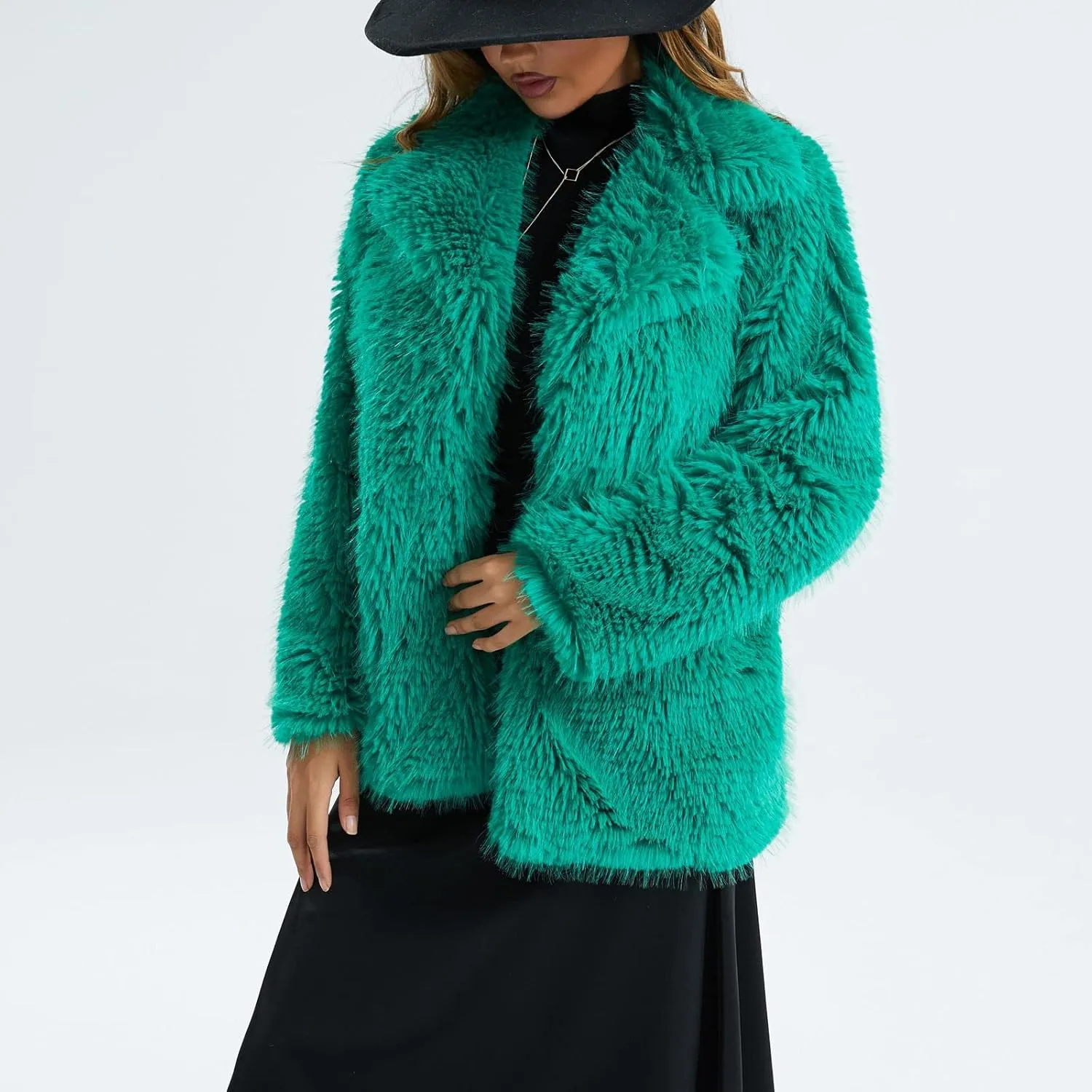 Women's Coats Autumn And Winter Plush Long Sleeve Warm Cardigan Coat, S-2XL