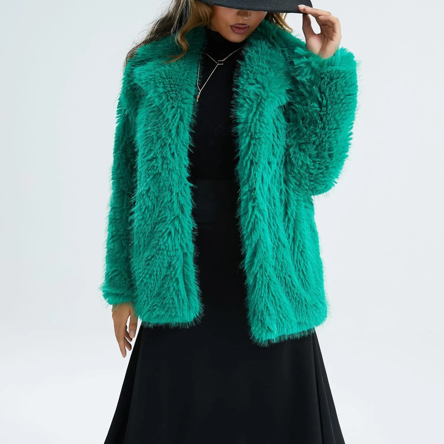 Women's Coats Autumn And Winter Plush Long Sleeve Warm Cardigan Coat, S-2XL