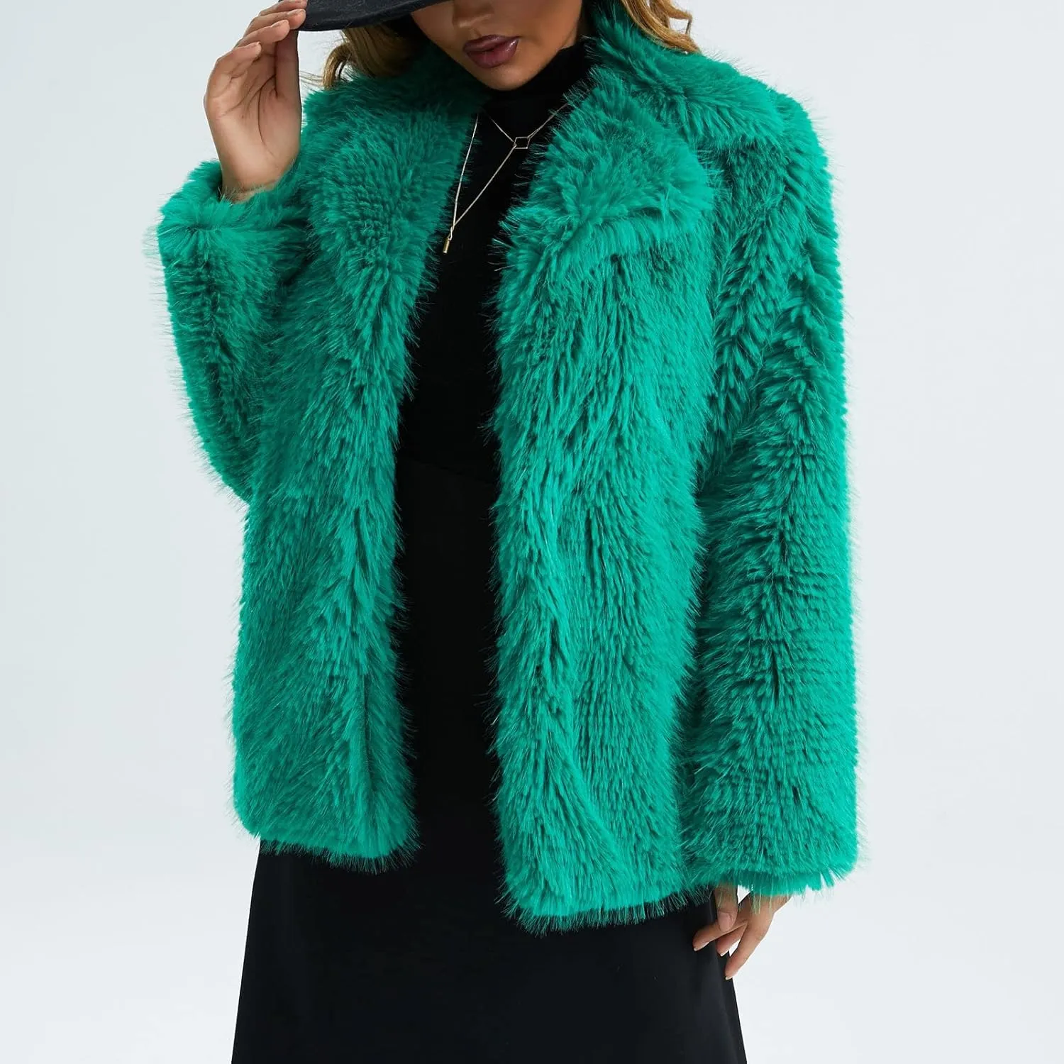 Women's Coats Autumn And Winter Plush Long Sleeve Warm Cardigan Coat, S-2XL