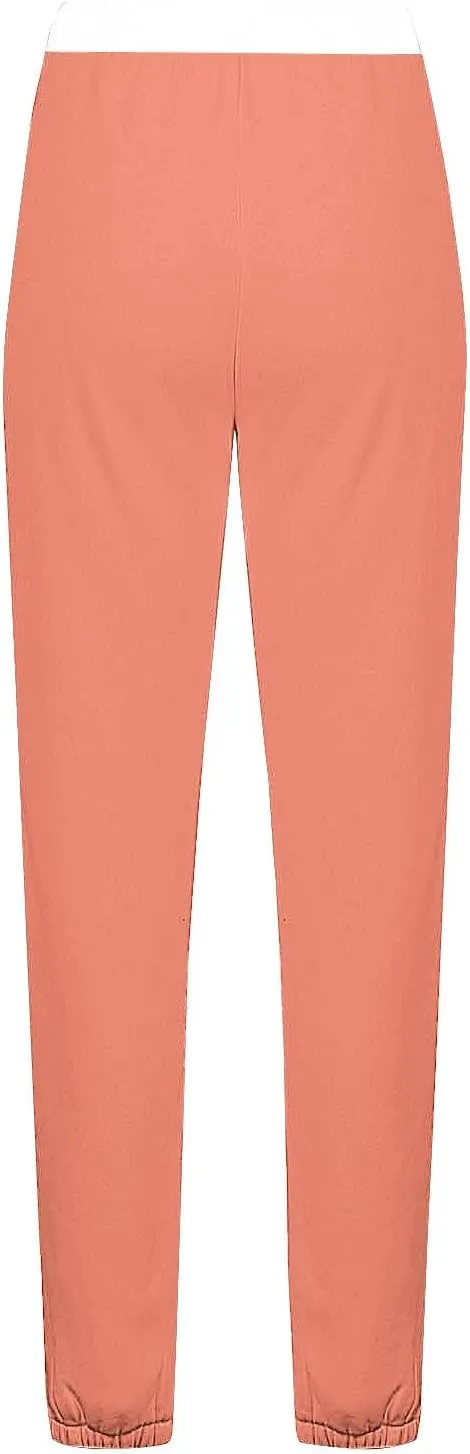 Women's Color Block Sweatpants Drawstring Cinch Bottom Joggers Lounge Fall Fashion Track Running Pants with Pockets