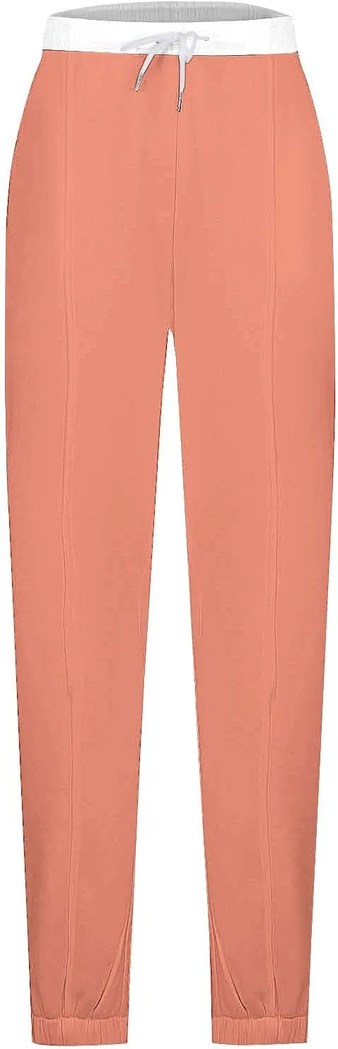 Women's Color Block Sweatpants Drawstring Cinch Bottom Joggers Lounge Fall Fashion Track Running Pants with Pockets