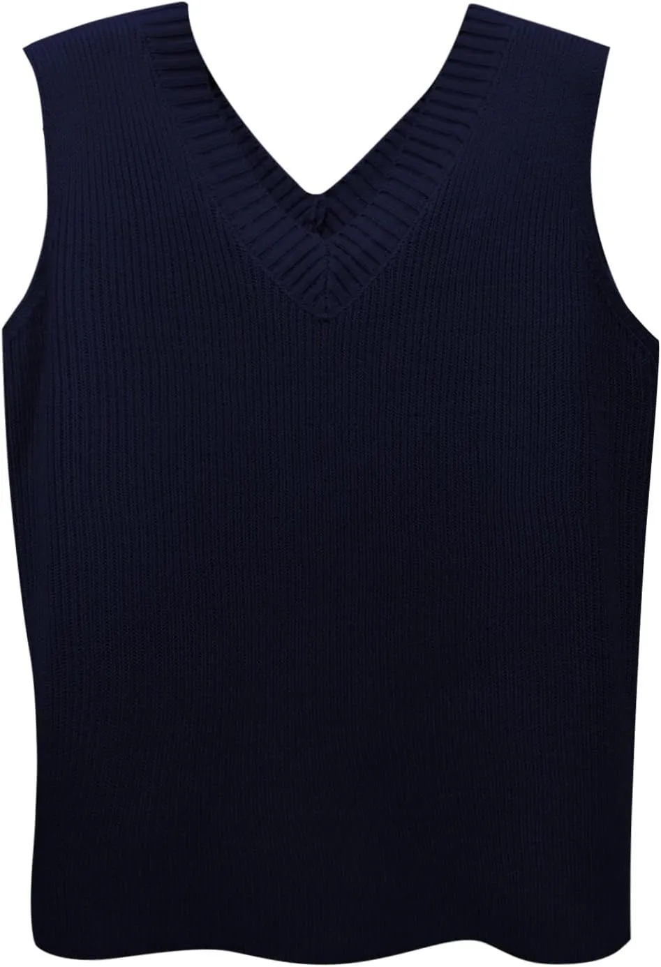 Women's Fall Winter Casual Trendy V-Neck Sleeveless Cable Knit Sweater Vest