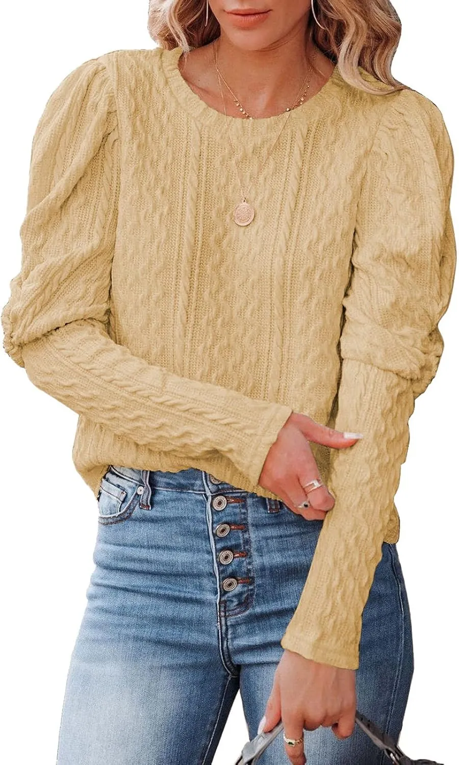 Women's Long Cardigans Pullover Casual Knit Sweaters Sleeve Crewneck Sweater Tops Oversized Sweater
