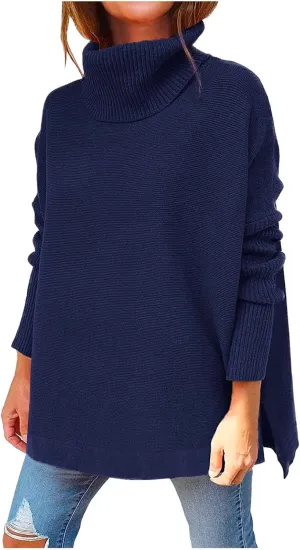 Womens Sleeve Loose Shoulder The Casual Off Pullover Long Knitted Sweater Women's Blouse Pullover Sweater Jacket