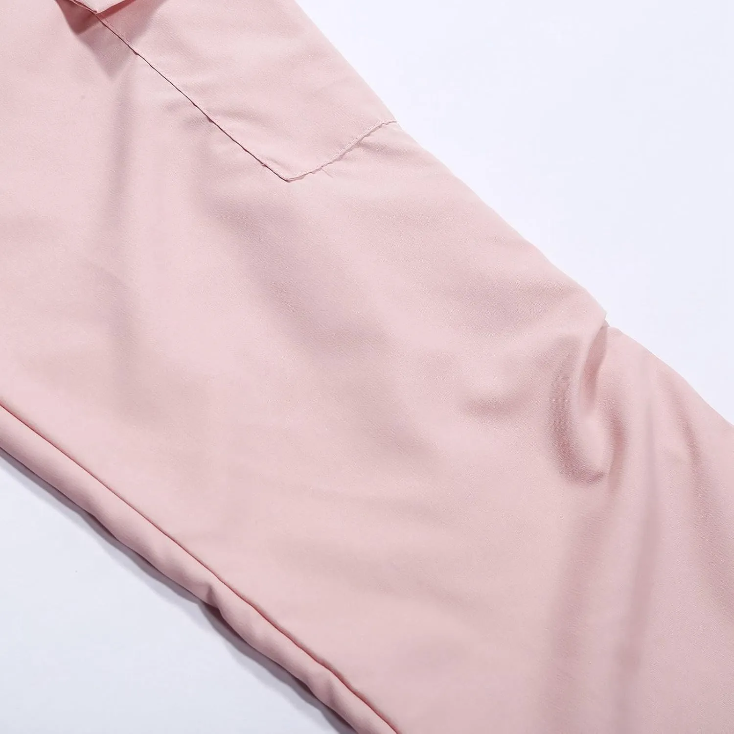 Women's Summer Cargo Parachute Pants Loose Fit Baggy Pants Elastic Drawstring Low Waist Multiple Pockets