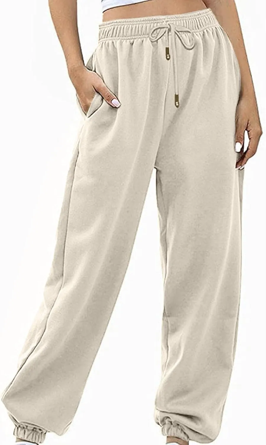 Womens Sweatpants 2024 High Waisted Baggy Sweatpants Joggers Sport Active Workout Jogger Pants with Pocket Trousers