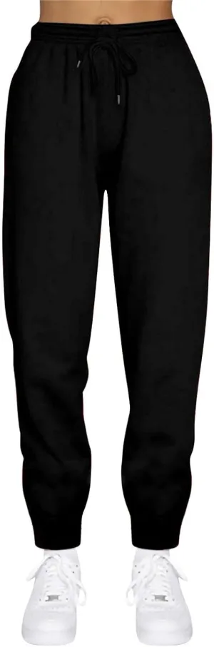 Womens Sweatpants Baggy Drawstring Plus Size Joggers Cinch Bottom Fleece Sweatpants Casual Athletic Joggers with Pockets