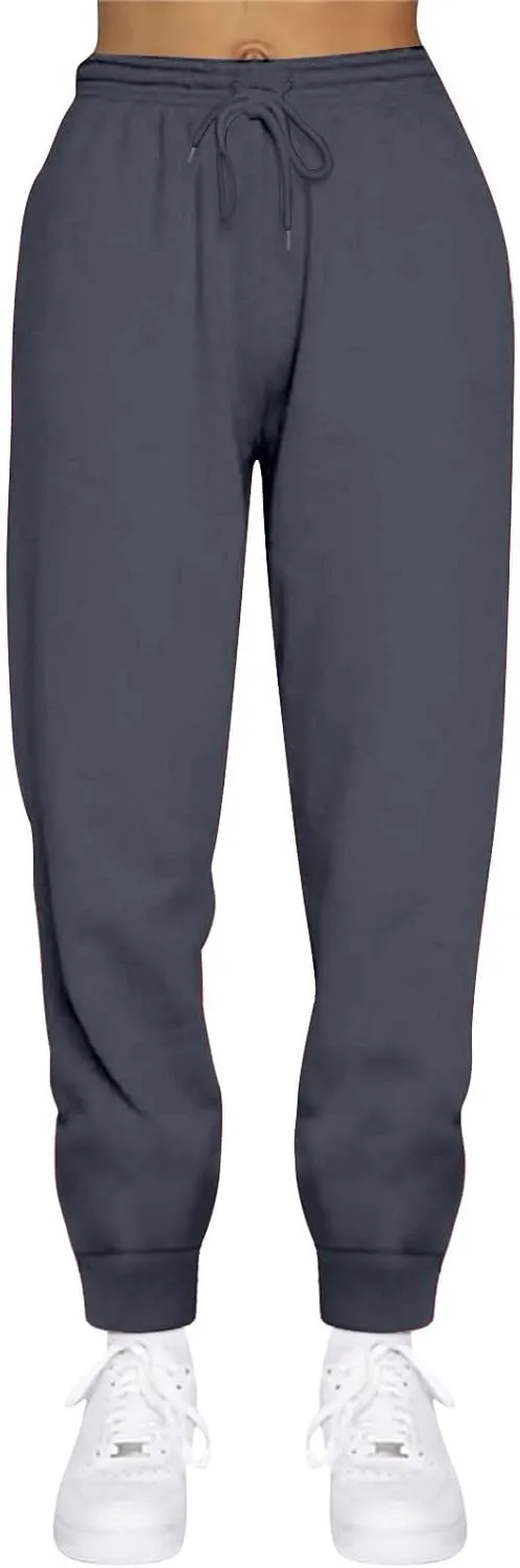 Womens Sweatpants Baggy Drawstring Plus Size Joggers Cinch Bottom Fleece Sweatpants Casual Athletic Joggers with Pockets