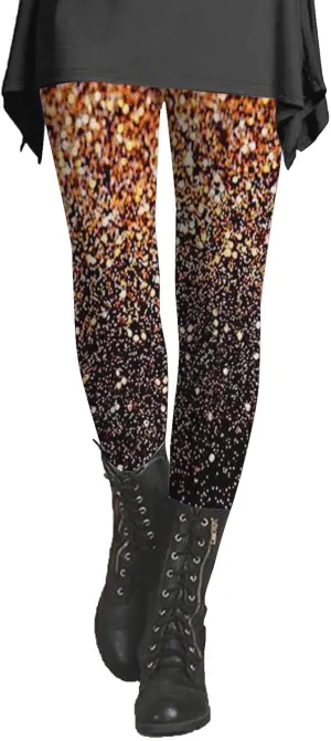 Womens Tummy Control Leggings Fashion Floral Printed Slim Gym Yoga Travel Pants Stretchy High Waisted Casual Trousers