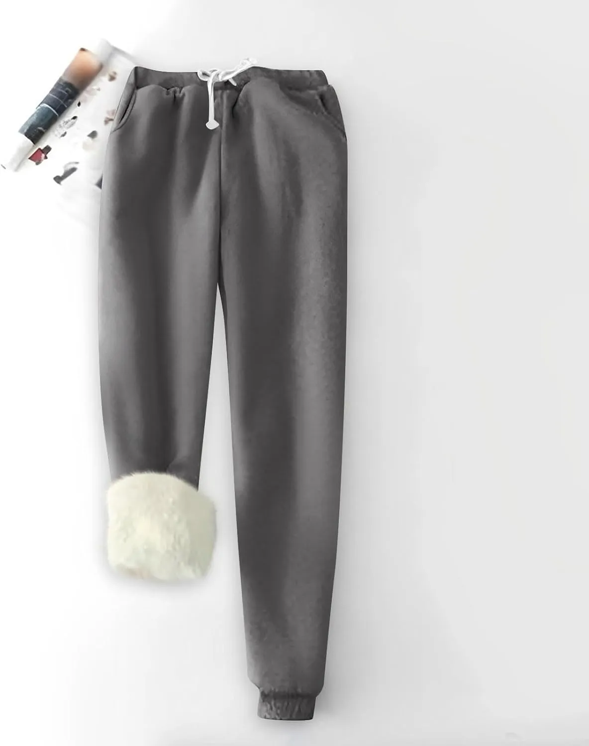 Women's Warm Sherpa Lined Athletic Sweatpants Jogger Fleece Pants