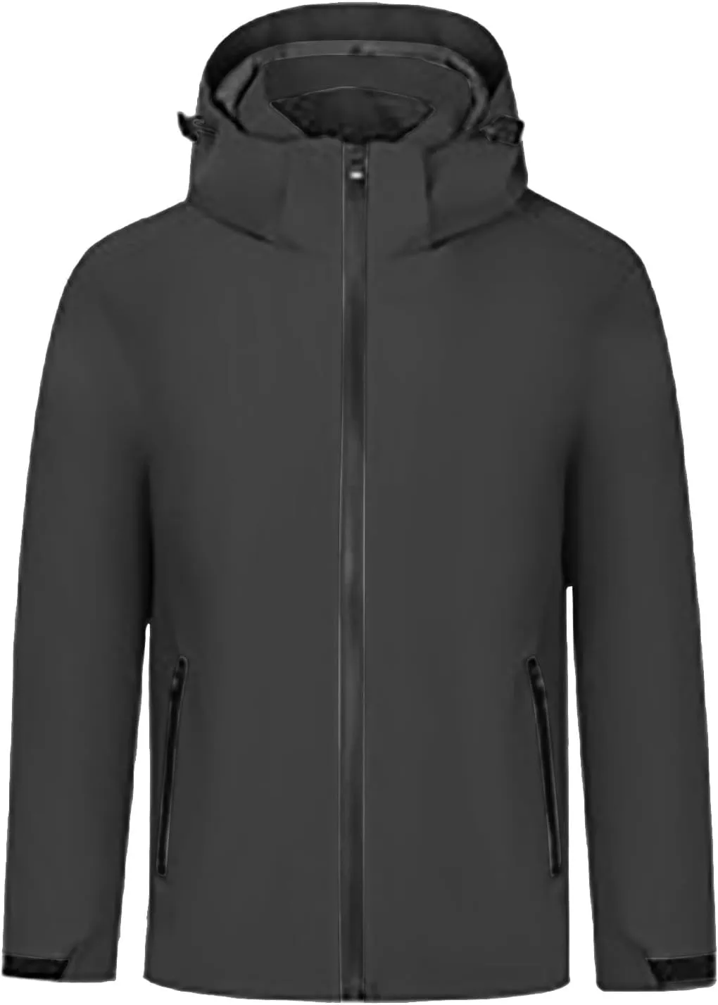 Women'sLoose Fit Hooded Windproof Fashion Winter Solid Long Sleeved Jacket Coats Classic Zipper With Pockets Jacket