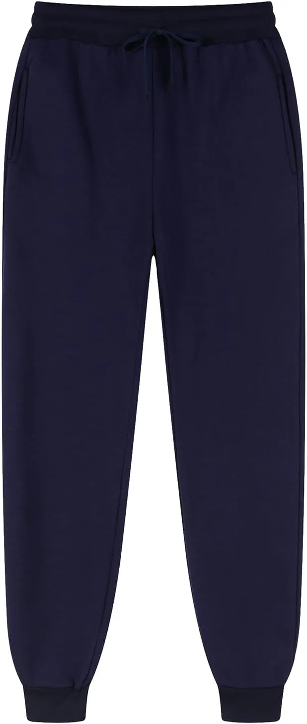 XOWRTE Womens Wide Leg Sweatpants Casual Loose Joggers Solid Color Lounge Pants Fleece Lined Workout Leggings Yoga Trousers