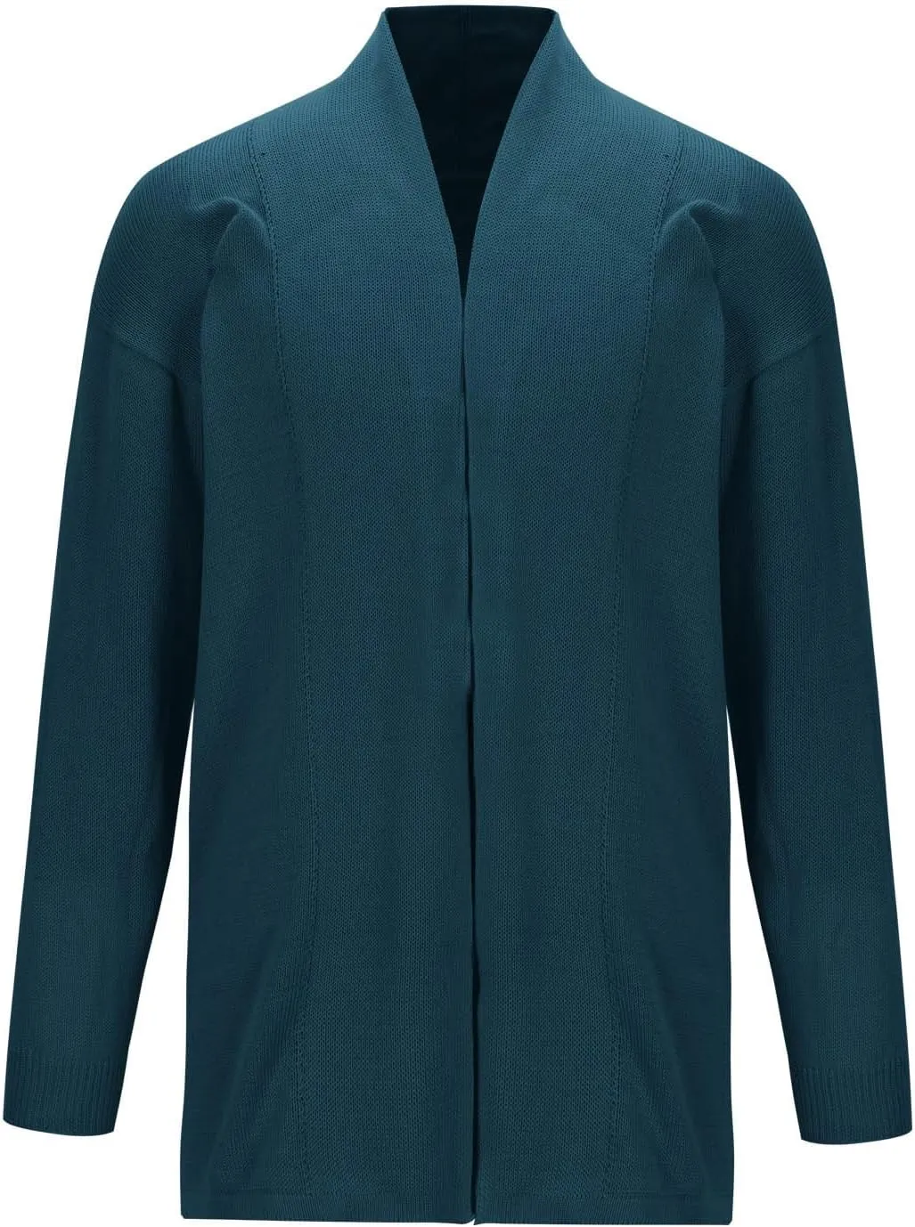 XUNRYAN Men's Open Front Cardigan Knit Ribbed Sweater Jacket Shawl Collar Cardigans Loose Fit Chunky Sweater Coat Pockets