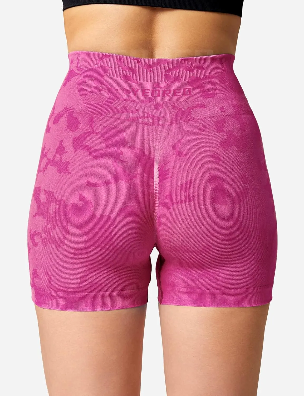 YEOREO Kali Women Scrunch Shorts 3.6" Camo Workout Shorts Seamless High Waisted Gym Shorts Booty Shorts