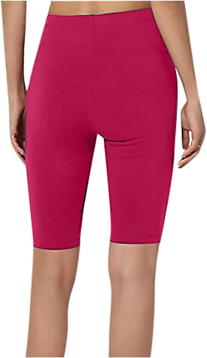Yoga Shorts for Women High Waisted Soft Tummy Control Biker Shorts Gym Fitness Shorts Athletic Workout Running Shorts